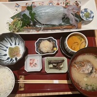 対馬のどぐろとイカ活き造り 博多 魚蔵 都ホテル店 - 