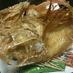 旅館　一乃松 - 夕食(キンキの唐揚げ)