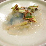 麻布 幸村 - 蛤の煮凝りと春野菜