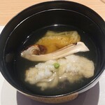 和 のぎ - 鱧と焼きなす、松茸のお椀 
