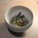 apothéose - ◉米と麴
      小田原いのちのいち米のブイヨン/明石鯛/緑米・ツルムラサキ・モロヘイヤのリゾット