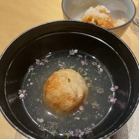焼き鳥 茂 東桜 - 蓮根とつくねの吸物