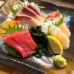 酒処TARO - 刺身3点盛り（1200円）