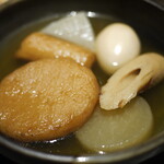 個室焼き鳥 あか峯 - おでん盛り合わせ