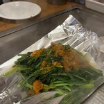 鉄板居酒屋 昇 - ウニホーレン。初めて食べたけど美味しかった