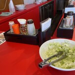 末廣ラーメン本舗 - 卓上にねぎが。