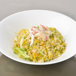 Crab meat and lettuce fried rice