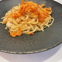 テストキッチンエイチ - 桜海老、叩き海老、ニラのパスタ