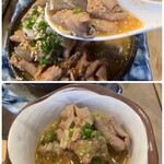 田内屋 - しっかり味噌味で煮込まれた、
      柔らかいモツがたっぷり！(*´Д｀*)
      大根やニンジン、コンニャクまで、味がしみしみで
      美味しい煮込みだこと♡