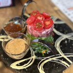 田内屋 - 料理写真:焼き鳥屋さんで出てくると思えない、
オシャレな一皿♡(*´Д｀*)