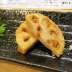 居酒屋 港や - 蓮根挟み揚げ