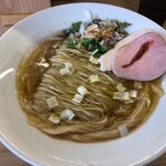 めん処 きよ洲 - サバとオリーブのぶたらぁめん塩。850円税込