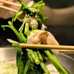 熟成焼肉 マルニク - アグー豚をタップリのセリと一緒に