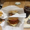 モスバーガー - 月見フォカッチャのオニポテセット、モスチーズバーガー