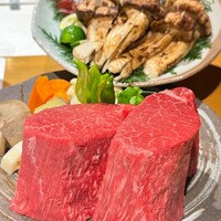 本格肉料理 丸小 - 炭火焼きシャトーブリアンコース  松茸追加