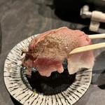 しなもん堂 - 道産和牛ブリスケットの炙り寿司