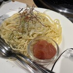 焼き肉 みなほっ しんきん牛一頭買い - 明太子ペペロンチーノ