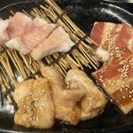 やきにく かばち - ぷりぷりホルモンランチ￥1,200の肉を接写