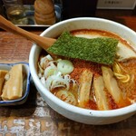 麺処 井の庄 立川 - 辛辛魚ラーメン＋追加メンマ（別皿で提供）