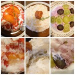 ヱビス珈琲 - すももヨーグルト 1,400円、梅みるく と カリカリ梅 1,200円、ぶどうみるく 1,600円✨上から＆中身。最初のひとくちから最後まで飽きません。