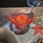 鉄板焼 石狩 - じゅんさいとフルーツトマト