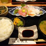 淡路水産 - お刺身定食。９８０円。美味！！