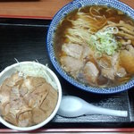 肉煮干中華そば 鈴木ラーメン店 - 中華そば大盛+チャ－シュ－丼
