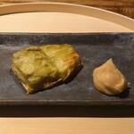 温石 - 翡翠茄子の揚げ田楽､白味噌