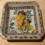 温石 - ドウマンガニ､栗のチップ､銀杏､空芯菜に自家製マスタード