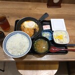 吉野家 - ハムエッグ納豆定食、ドリンクバー