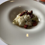 アル・ケッチァーノ  - 鱸のポワレ キャベツとブルーノワゼット