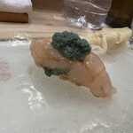 うを徳 - 羽幌牡丹海老にぎり