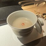 日本焼肉 はせ川 - 季節野菜（蓮根）のすり流し