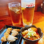 炭火焼 七輪 - 当店ビールはスーパードライ
