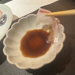 日本焼肉 はせ川 - 兵庫淡路の天然真鯛薄造り