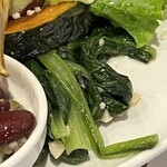 Lamp - 小松菜のソテー・南瓜の素揚げ