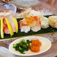 かに道楽 新宿本店 - 目にも鮮やかな、かにのお刺身盛り
