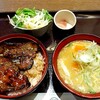 ヒラボク食堂 - ミニ蒲焼丼　豚汁セット　1000円