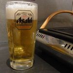 卸 新宿食肉センター 極 - 生ビール（中）５２０円