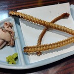 うなぎ 魚政 - 骨せんべい&肝