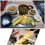 あげな - ◆ご飯などが揃うとこんな感じに。大きめの海老チャン