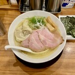 中華そば ココカラサキゑ - 塩丸鶏+ワンタン 1150円