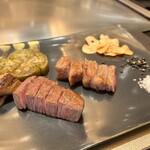 嘉門 - 黒毛和牛ステーキ（ロース・フィレのハーフ＆ハーフ）