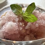 嘉門 - 桃のグラニテ、ラベンダーのコンフォートのせ