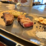 嘉門 - 黒毛和牛のグリル（サーロイン、フィレ）