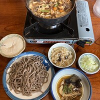 出羽屋 - 月山山菜そば/季節のごはん(とびたけご飯)/ハット