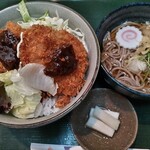 あん庵 - 南蛮味噌カツ丼とかけ蕎麦。980円！