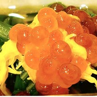 炭火割烹 庵 - しぬほど美味しい絶品いくらに菊花＆菊菜お浸し♪