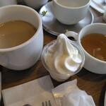 ろまん亭 スミ カフェ - 最後にカフェオレ＆ソフトクリーム＆オニオンスープ