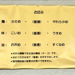 萬来亭 - お好み表